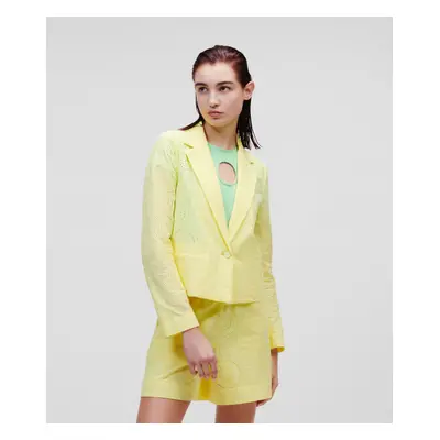 Blejzr karl lagerfeld broderie anglaise blazer iris yellow