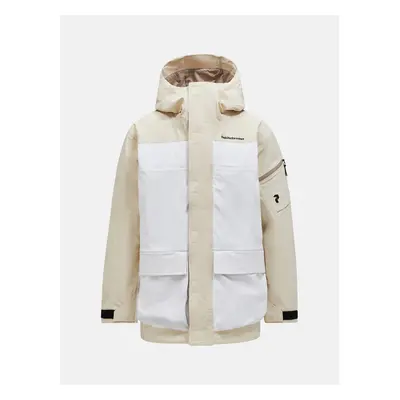 Kabát peak performance m 2l stretch parka sand fog/vintage white