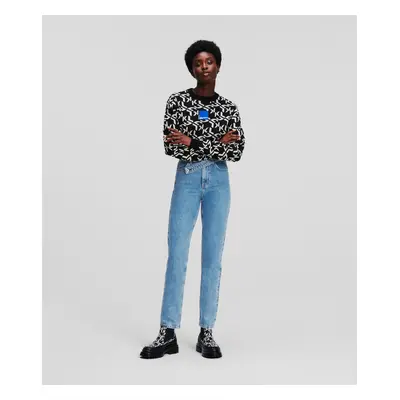 Džíny karl lagerfeld jeans klj hr tapered waistband denim bright blue stone