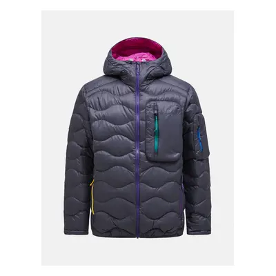 Bunda peak performance m helium utility down hood jacket motion grey/wander