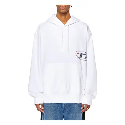 Mikina diesel s-macs-hood-l4 sweat-shirt bright white