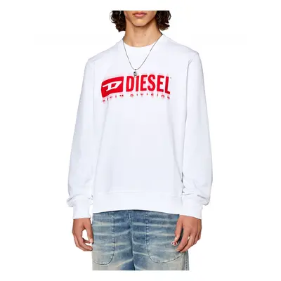 Mikina diesel s-ginn-l8 sweat-shirt bright white