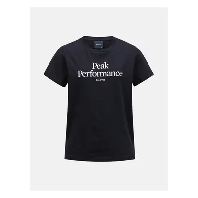 Tričko peak performance jr original tee black/grey melange