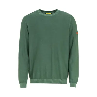 Svetr camel active pullover crewneck check pine olive