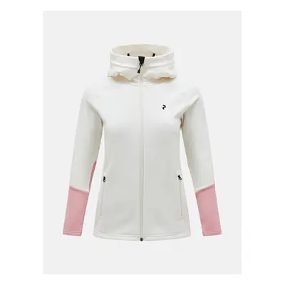 Mikina peak performance w rider zip hood vintage white/warm blush