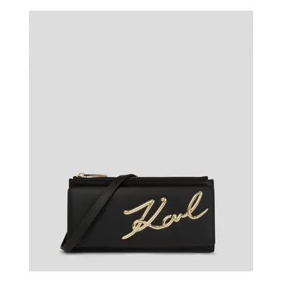 Peněženka karl lagerfeld k/signature 2.0 crossbody wt black/gold