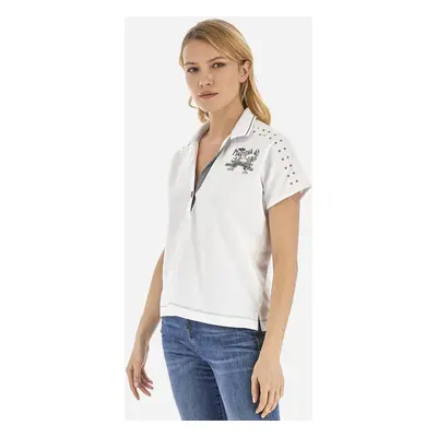 Polokošile la martina woman polo s/s piquet stretch optic white