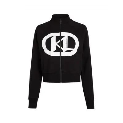 Mikina karl lagerfeld kl logo zip up black