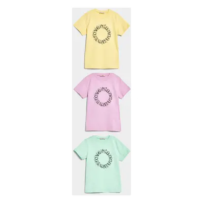 Tričko no21 three-pack t-shirt banana light yellow