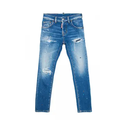 Džíny dsquared cool guy jean trousers blue denim