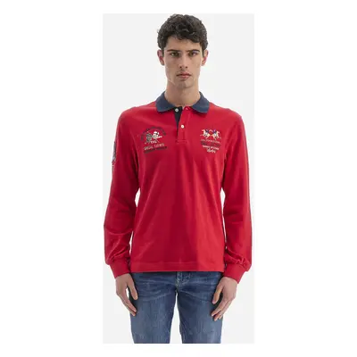 Polokošile la martina man polo l/s heavy jersey barbados cherry