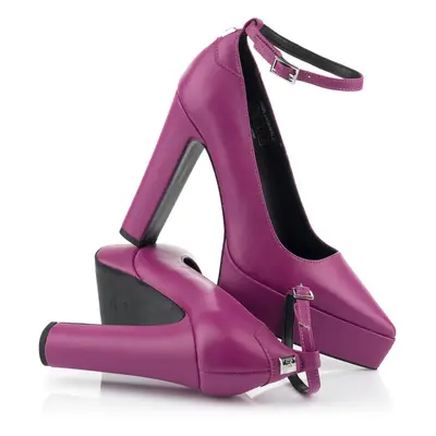 Lodičky karl lagerfeld ankle loop shoe purple lthr