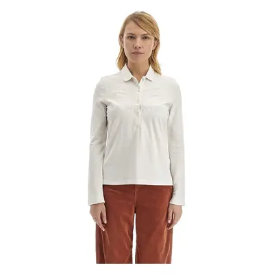 Polokošile la martina woman polo l/s piquet stretch blanc de blanc