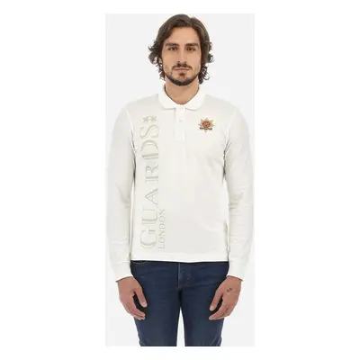 Polokošile la martina man polo l/s piquet stretch off white