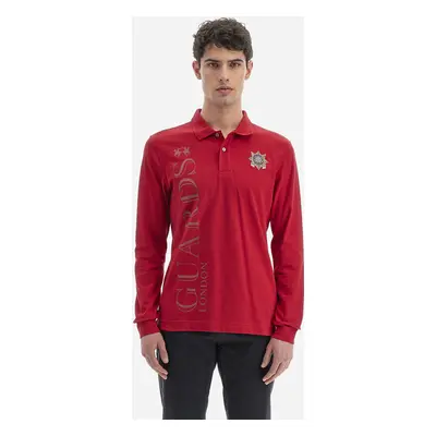 Polokošile la martina man polo l/s piquet stretch barbados cherry