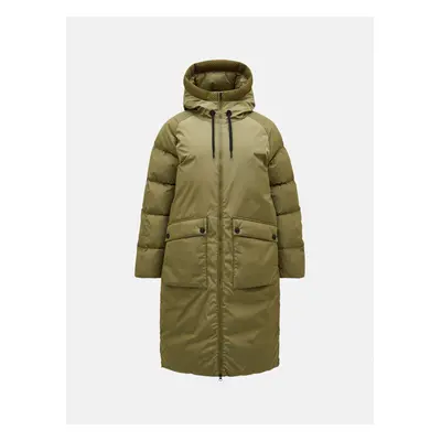 Kabát peak performance w stella coat snap green/olive extreme