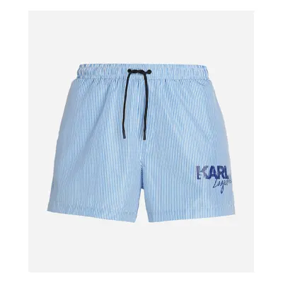 Plavky karl lagerfeld fun short boardshorts white/blue