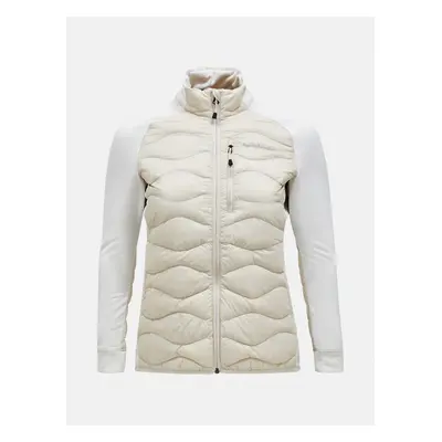 Bunda peak performance w helium down hybrid jacket sand fog/vintage white