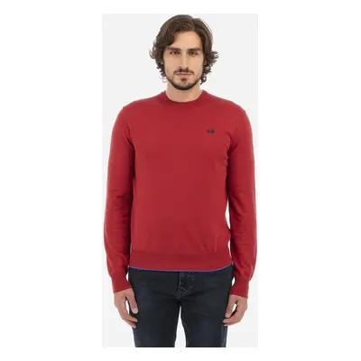 Svetr la martina man sweater cotton wool blend barbados cherry