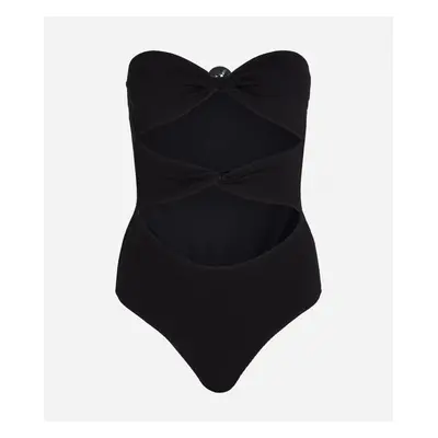 Plavky karl lagerfeld karl dna strapless swimsuit black