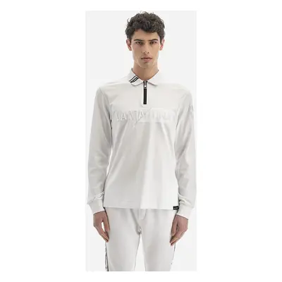 Polokošile la martina man l/s polo jersey silky fini optic white