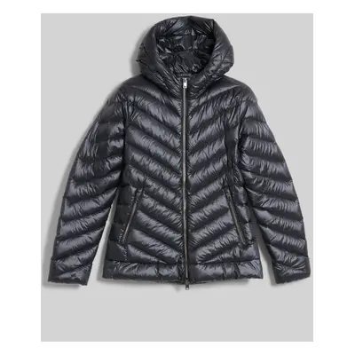 Bunda woolrich chevron quilted hooded jacket black