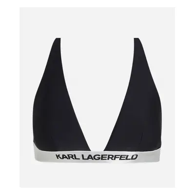 Plavky karl lagerfeld logo triangle top w/ elastic black