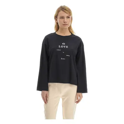 Tričko la martina woman t-shirt l/s peached cott black