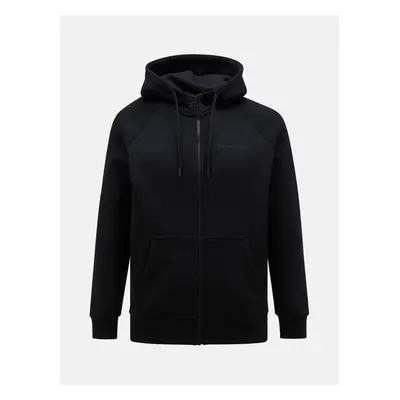 Mikina peak performance original small logo zip black/grey melange