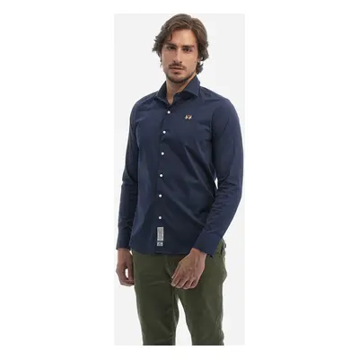 Košile la martina man shirt poplin navy