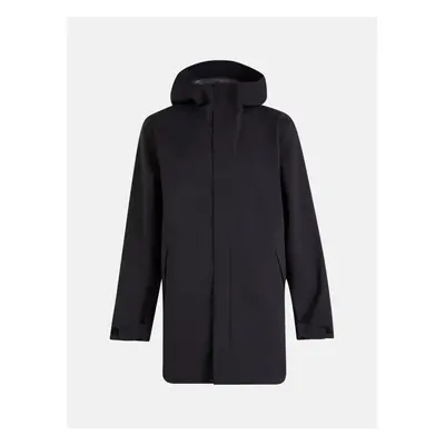 Kabát peak performance m cloudburst coat black/grey melange