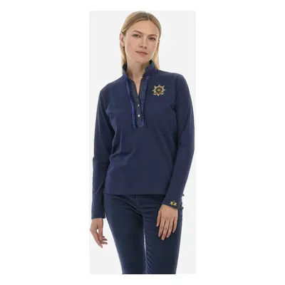 Polokošile la martina woman polo l/s piquet stretch navy