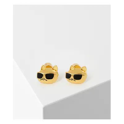 Náušnice karl lagerfeld k/ikonik 2.0 choupette studs gold