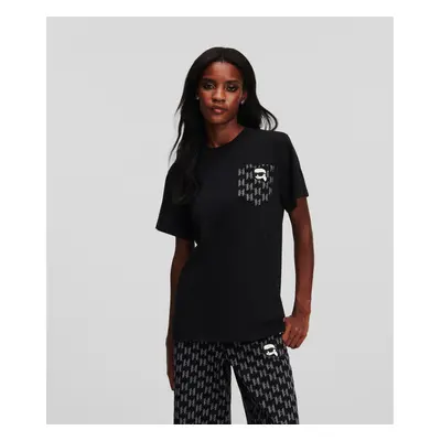 Tričko karl lagerfeld logo pocket t-shirt black