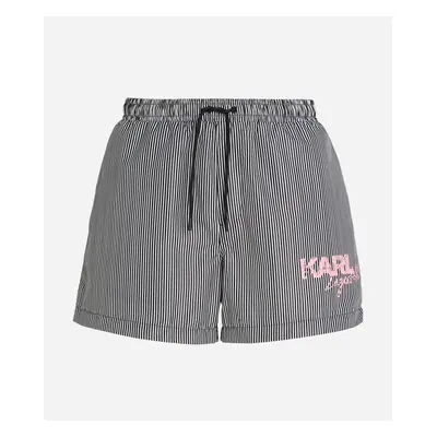 Plavky karl lagerfeld fun short boardshorts white/black