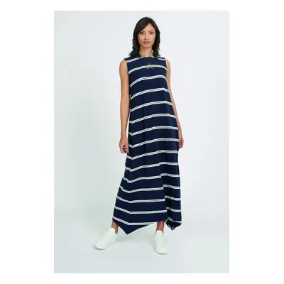 Šaty la martina woman long dress sleeveless st navyblazer/offwhite