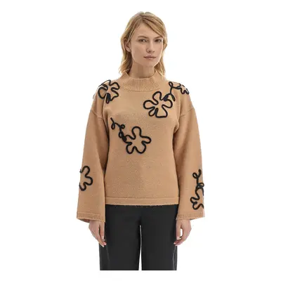 Svetr la martina woman sweater crew neck alpaca tuscany