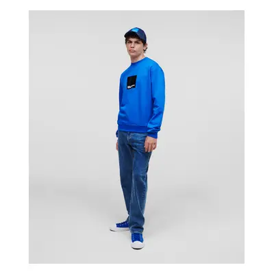 Mikina karl lagerfeld jeans klj regular logo sweat klj blue