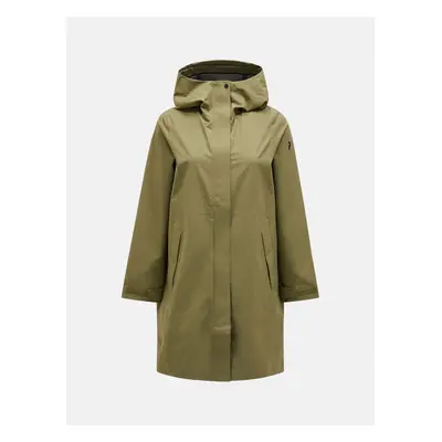 Kabát peak performance w cloudburst coat snap green/olive extreme