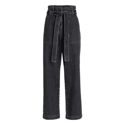 Džíny karl lagerfeld paperbag denim pants dark grey denim