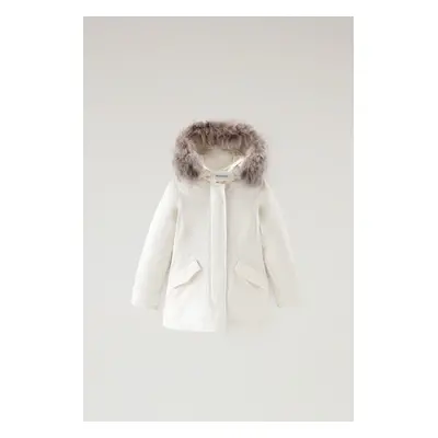 Bunda woolrich arctic raccoon parka milky cream