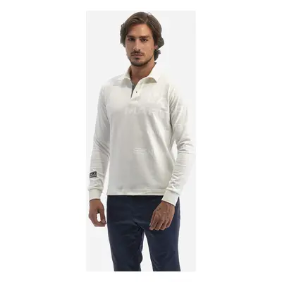 Polokošile la martina man polo l/s heavy jersey off white