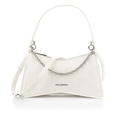 Kabelka karl lagerfeld k/seven element shb embossed white/nickel