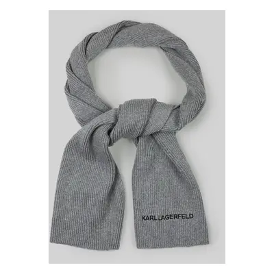 Šála karl lagerfeld k/essential logo scarf grey melange