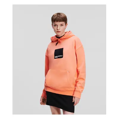 Mikina karl lagerfeld jeans klj logo hoodie fushion coral