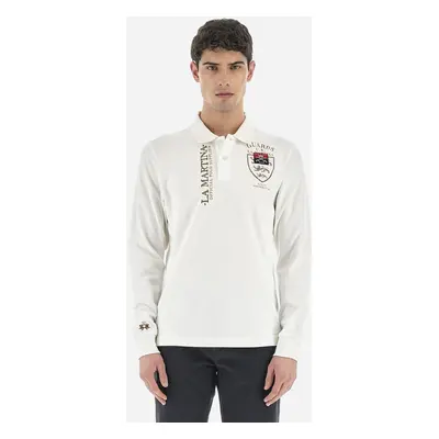 Polokošile la martina man polo l/s heavy jersey off white