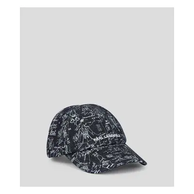 Kšiltovka karl lagerfeld k/essential cap washed denim denim