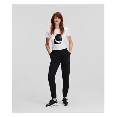 Tepláky karl lagerfeld ikonik 2.0 glitter sweatpants black