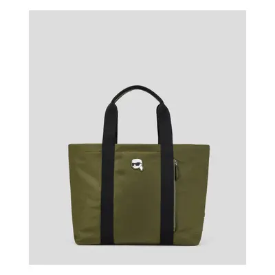 Kabelka karl lagerfeld k/ikonik 2.0 nylon zip tote olive