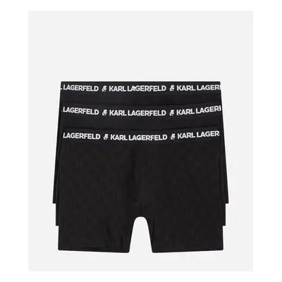 Spodní prádlo karl lagerfeld logo monogram trunk set 3-pack black